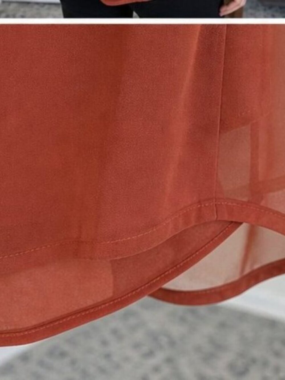 Rust Ruffle Blouse - Picture 6 of 6